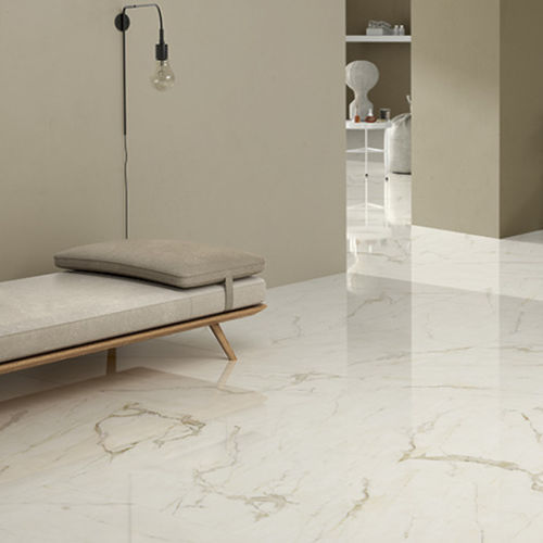 Indoor tile - CALACATTA ORO - StonePeak Ceramics - living room ...