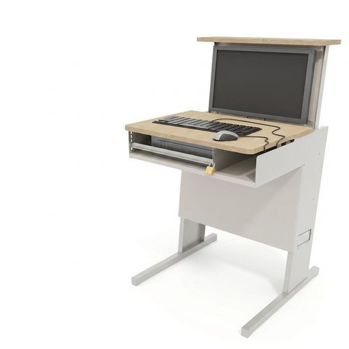 Free-standing computer table - STANDARD (A5) - DECADRAGES / BEDUP® - traditional / metal / ergonomic