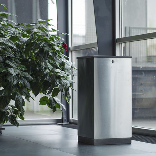 Public trash can - EDGE - FINBIN Products/ Lehtovuori Oy - recycling / galvanised steel / stainless steel