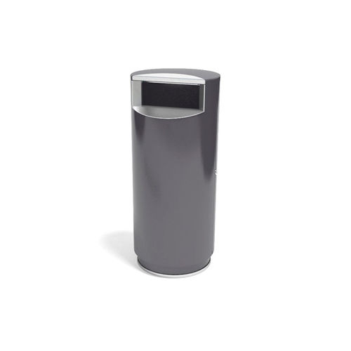 Public trash can - CITY&reg; 100 - FINBIN Products/ Lehtovuori Oy - galvanised steel / stainless steel / hooded
