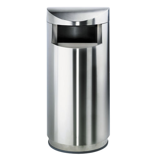 Public trash can - UNIQUE 140 - FINBIN Products/ Lehtovuori Oy - galvanised steel / stainless steel / hooded