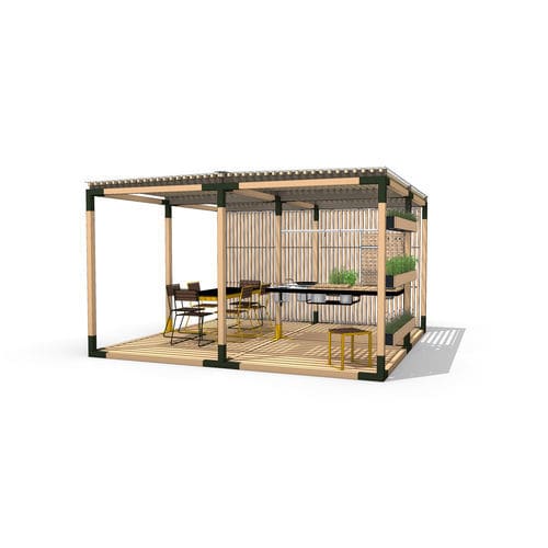 Self-supporting pergola - LEVSETH1451 - egoé - wood / custom / modular