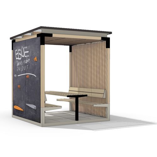 Public space multi-function shelter - LEVP103 - egoé - for playground / for public use / for station