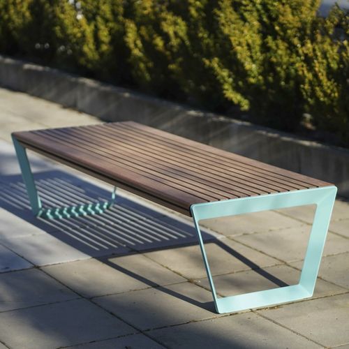 Contemporary public bench - A2-321 - egoé - solid wood / ash / oiled wood