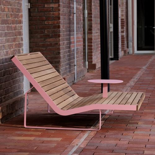 Contemporary sun lounger - I1-3481-10 - egoé - solid wood / ash / oiled wood