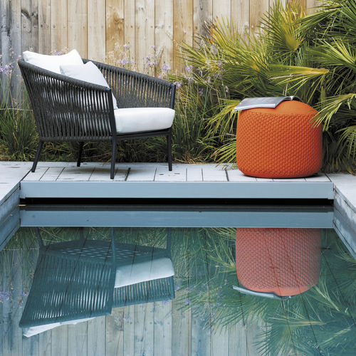 Contemporary armchair - HAMPTON - GreenDesign - rope / fabric / aluminum