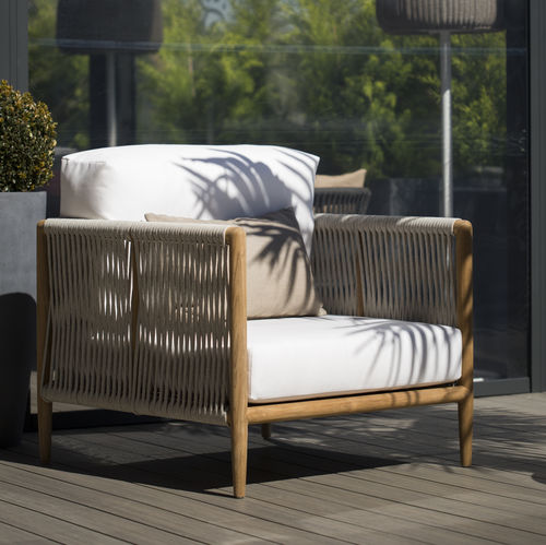 Contemporary armchair - SAONA - GreenDesign - Sunbrella® / Batyline® / water-repellent fabric