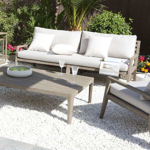 Contemporary sofa - SKY - GreenDesign - garden / fabric / brown
