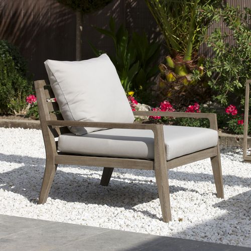 Contemporary armchair - SKY - GreenDesign - Sunbrella® / Batyline® / water-repellent fabric