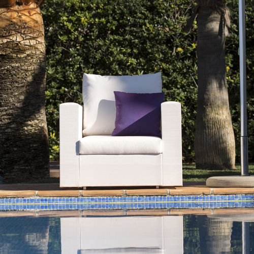 Contemporary armchair - CHILLED  - GreenDesign - Sunbrella® / Batyline® / water-repellent fabric
