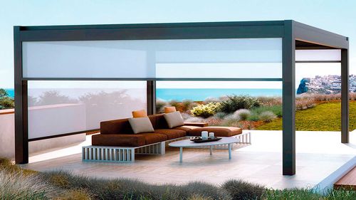 Self-supporting pergola - BINOMIO PLUS - GreenDesign - wall-mounted / aluminum / extruded aluminum