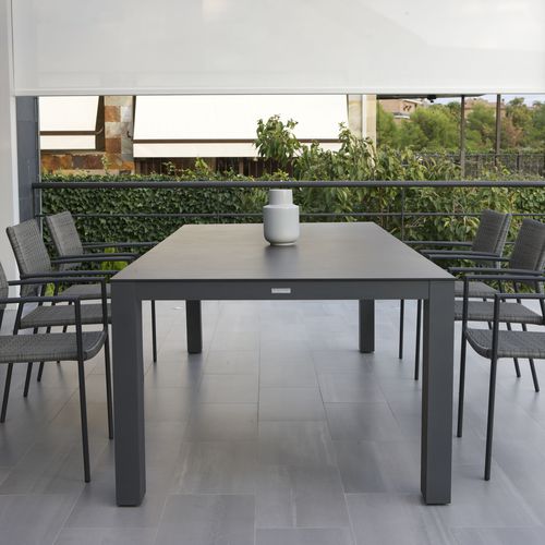 Contemporary dining table - LUNCH 12 - GreenDesign - aluminum / rectangular / home