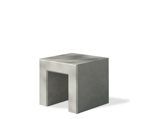 Contemporary stool - ANGULUS INFANS - CO33 - concrete / concrete base / sled base