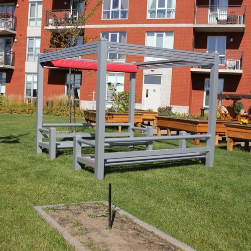 Double garden bed - OASIS - OMBRASOLE - contemporary / aluminum
