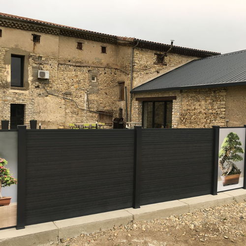 Louvered screening - INFINO - La Clôture Française - PVC / plain