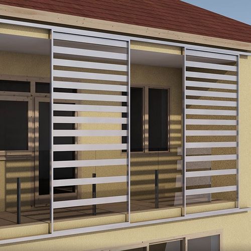 Aluminum solar shading - RISE LINE - MAPIER GROUP S.R.L. - for facade / window / vertical