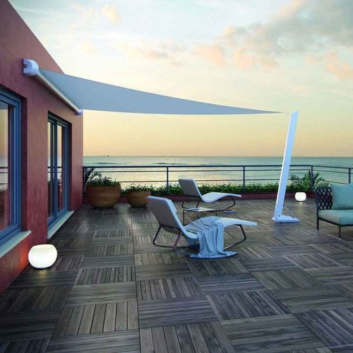 Custom-made shade sail - R300 - BT Group - automatic / triangular / fabric