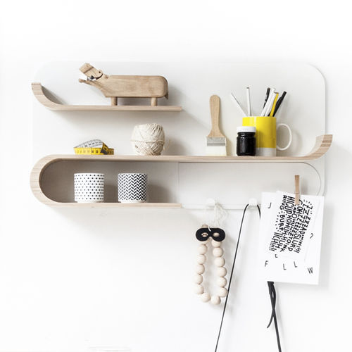 Wall-mounted shelf - M - Rafa Kids - contemporary / birch / plywood