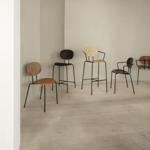 Contemporary bar chair - PIET HEIN - sibast furniture - indoor / wool / leather