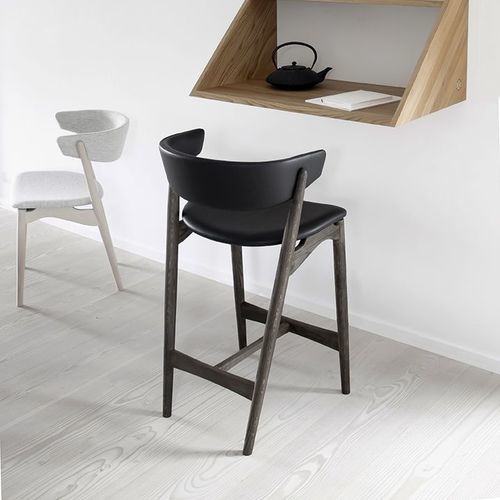 Contemporary bar chair - Sibast No 7 - sibast furniture - indoor / wool / leather