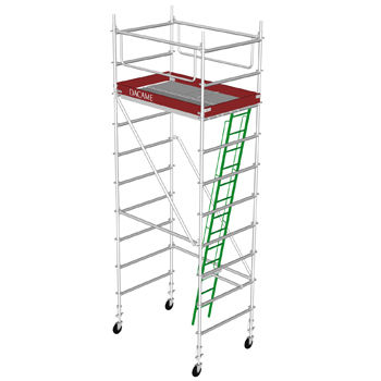 Galvanised steel scaffolding - SYS-FAST - DACAME - high / on casters