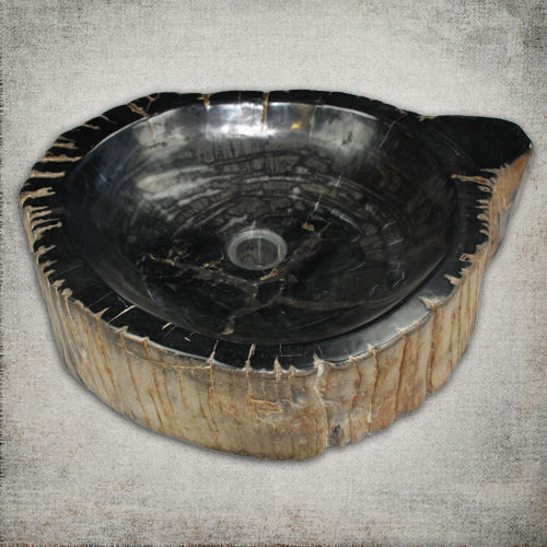 Countertop washbasin - SKU 48 - Unik - petrified wood / organic / contemporary