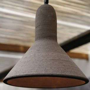 Pendant lamp - Ars - Laboratorio Sanrocco - terracotta / contemporary / corded