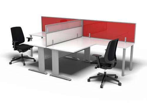 Removable partition - ECOVITRÉE - Espace Cloison - with glass panel / aluminum / laminate