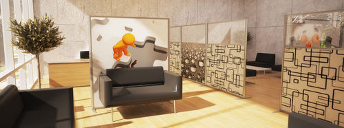 Floor-mounted office divider - PANA-ULTRACOUSTIK - Espace Cloison