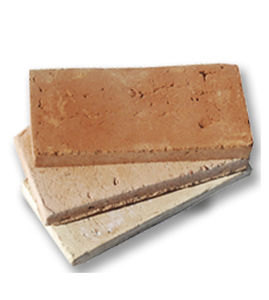 Clay cladding brick - HANDCRAFTED SOLID BRICK - VICENTE CAMP - handmade / colored