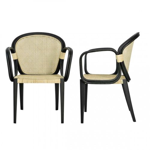 Traditional dining chair - WINSTON : Y14CH-003 - Corner 43 Decor - indoor / rattan / teak base