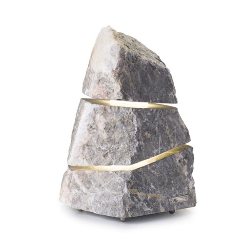 Floor lamp - CROSS - Essenze di Luce - natural stone / contemporary / corded