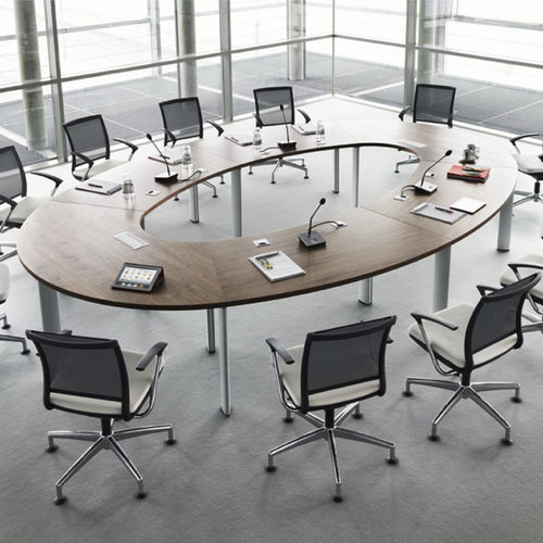 Contemporary conference table CX 3200 Nowy Styl wooden / metal