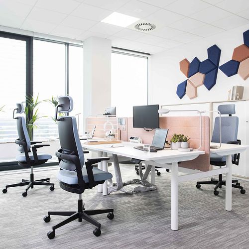 Contemporary Office Chair Xilium Nowy Styl Mesh Upholstered Adjustable