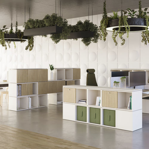 Freestanding bookcase OXO Nowy Styl modular / contemporary / commercial