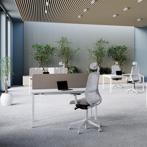 Free-standing desk - BSPACE - Nowy Styl - contemporary / wooden / felt