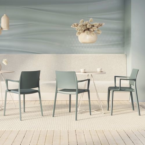 Minimalist design chair - YUNI - Nowy Styl - indoor / outdoor / plastic