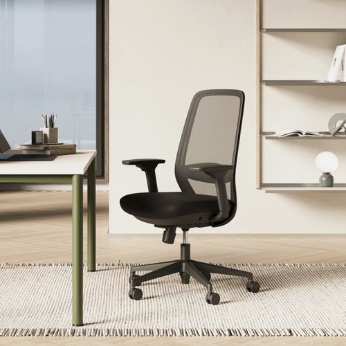 Minimalist design office chair - ELOVIE - Nowy Styl - indoor / mesh / metal base