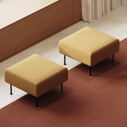 Contemporary pouf - CREVA - Nowy Styl - fabric / square / upholstered