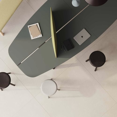 Conference table with integrated electrical outlet - CREVA - Nowy Styl - acoustic / modular / with shelf