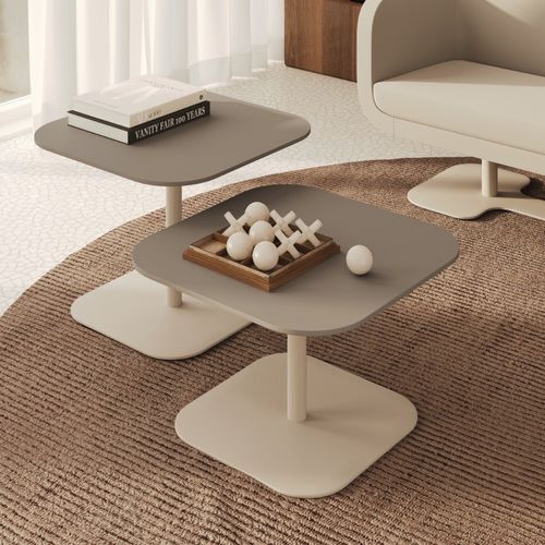 Contemporary coffee table - BOUND - Nowy Styl - melamine / metal base / rectangular