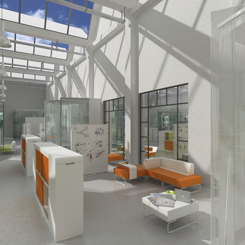 Modular bookcase BRICK Sacea room divider / contemporary / commercial