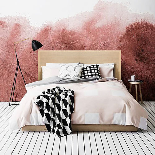 Double bed - LOUIS - Larforma - contemporary / with headboard / beech