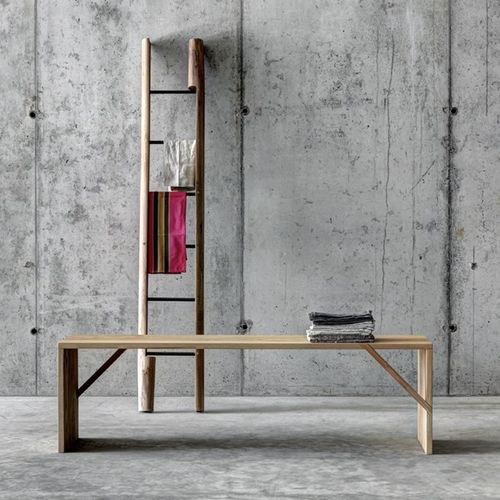 Contemporary bench - TINTAN - Fioroni Design - solid wood