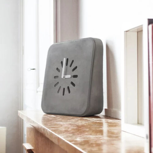 Contemporary clock - LIFE IN PROGRESS - Lyon Béton - wall-mounted / table / analog