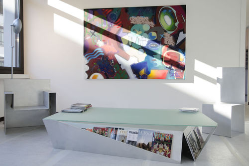 Contemporary coffee table - ORIGAMI - Ateliers Phi SA - aluminum / rectangular / home