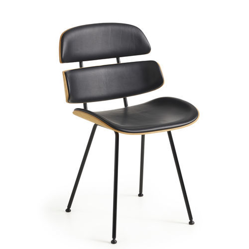 Contemporary chair - GM 575 Midas - Naver Collection - indoor / leather / oak