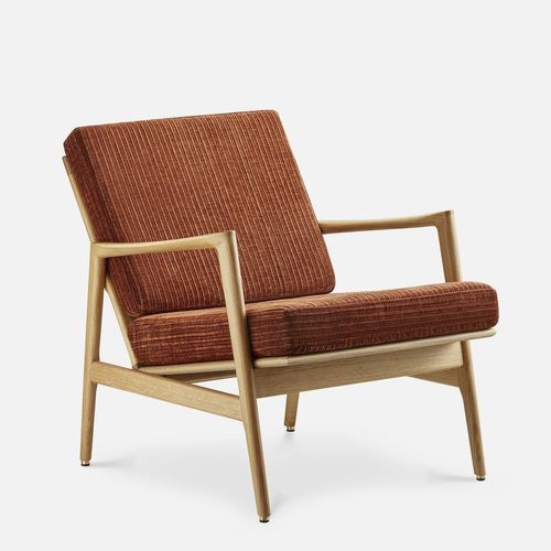 Contemporary lounge chair - STEFAN  - 366 Concept - textile / leather / foam