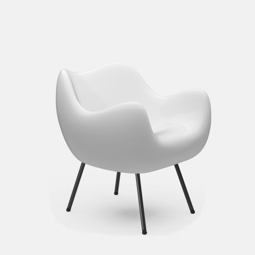 Contemporary armchair - RM58  - 366 Concept - composite / composite / white