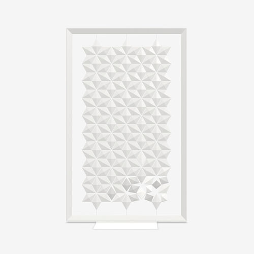 Aluminum room divider - Facet 136 x 220 - Bloomming - stainless steel / PC ABS / commercial